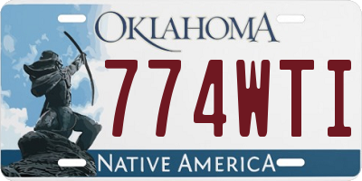 OK license plate 774WTI