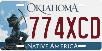 OK license plate 774XCD