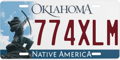 OK license plate 774XLM