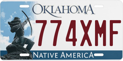 OK license plate 774XMF