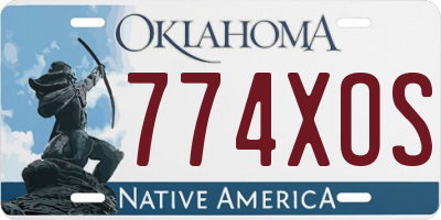 OK license plate 774XOS