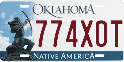 OK license plate 774XOT