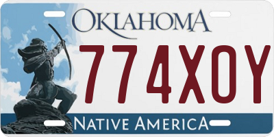 OK license plate 774XOY