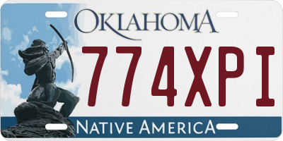 OK license plate 774XPI