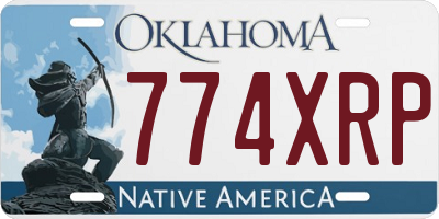 OK license plate 774XRP