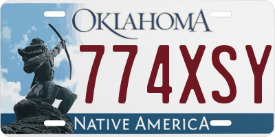OK license plate 774XSY