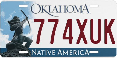 OK license plate 774XUK