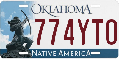 OK license plate 774YTO