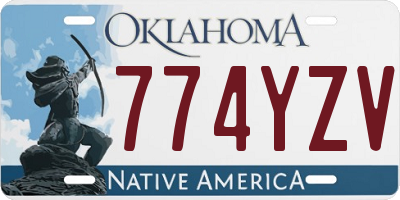 OK license plate 774YZV