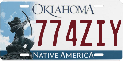 OK license plate 774ZIY