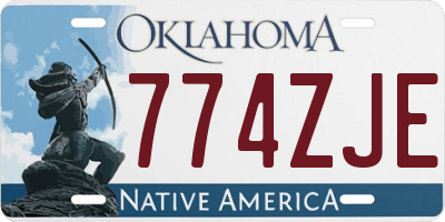 OK license plate 774ZJE
