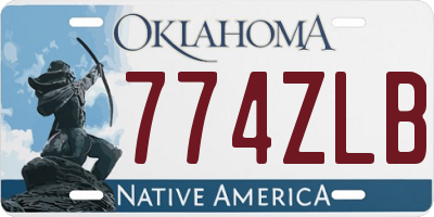 OK license plate 774ZLB