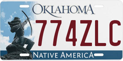 OK license plate 774ZLC