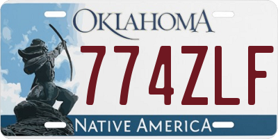 OK license plate 774ZLF