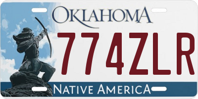 OK license plate 774ZLR
