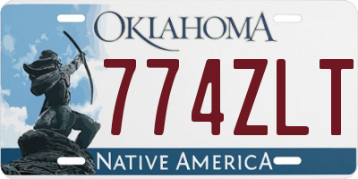 OK license plate 774ZLT