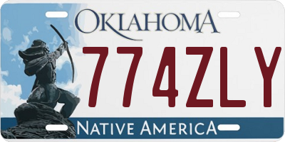 OK license plate 774ZLY
