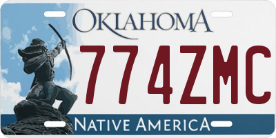 OK license plate 774ZMC