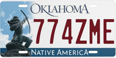 OK license plate 774ZME