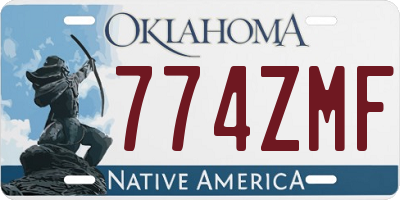 OK license plate 774ZMF