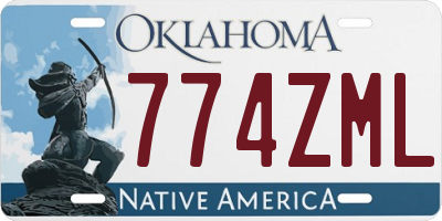 OK license plate 774ZML
