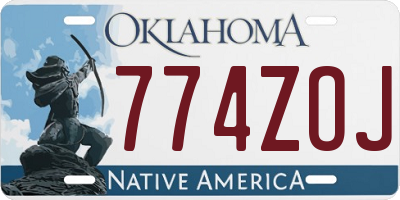 OK license plate 774ZOJ