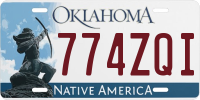 OK license plate 774ZQI