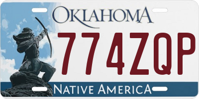 OK license plate 774ZQP