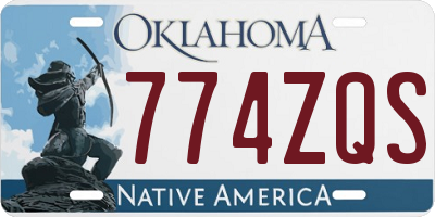 OK license plate 774ZQS