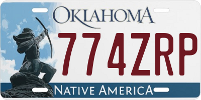 OK license plate 774ZRP