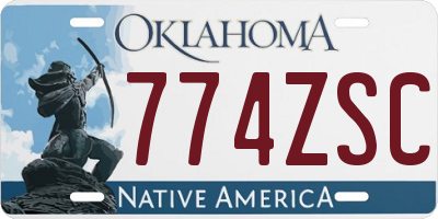 OK license plate 774ZSC