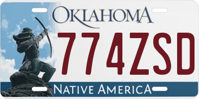 OK license plate 774ZSD