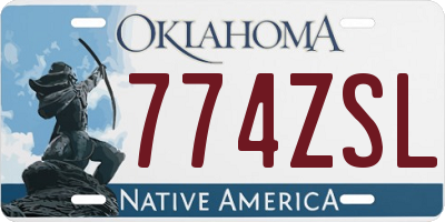 OK license plate 774ZSL