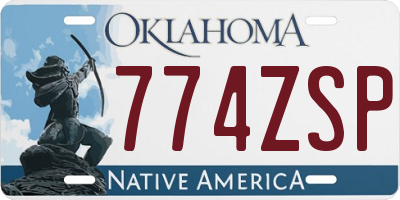 OK license plate 774ZSP