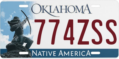 OK license plate 774ZSS