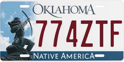 OK license plate 774ZTF