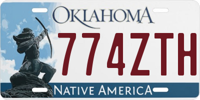 OK license plate 774ZTH