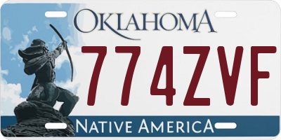 OK license plate 774ZVF