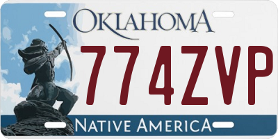 OK license plate 774ZVP