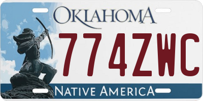 OK license plate 774ZWC