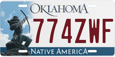 OK license plate 774ZWF