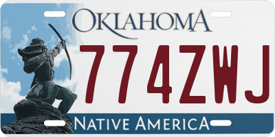 OK license plate 774ZWJ