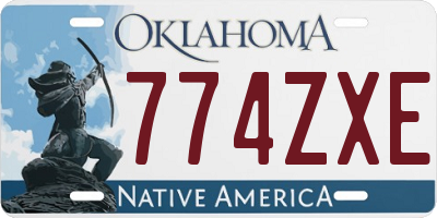 OK license plate 774ZXE