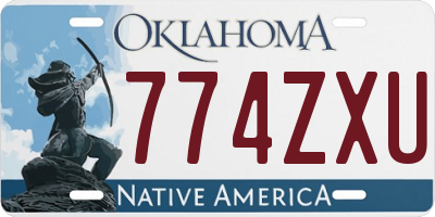 OK license plate 774ZXU