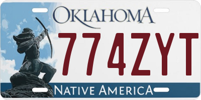 OK license plate 774ZYT