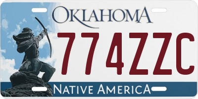 OK license plate 774ZZC