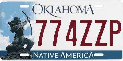 OK license plate 774ZZP
