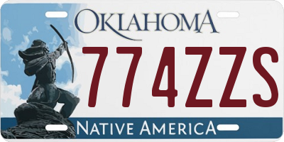 OK license plate 774ZZS