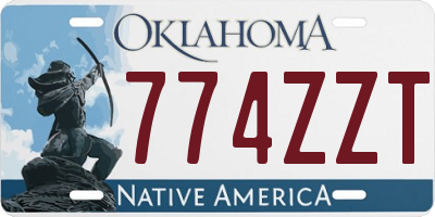 OK license plate 774ZZT