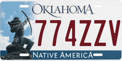 OK license plate 774ZZV